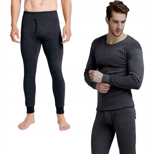 Zestaw Kalesony męskie ocieplane + Podkoszulka ocieplana bawełniane 2XL/3XL