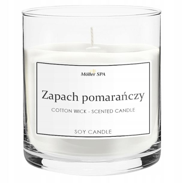 Möller Spa Zapach Pomarańczy - Sojowa Naturalna Świeczka Świeca Zapachowa