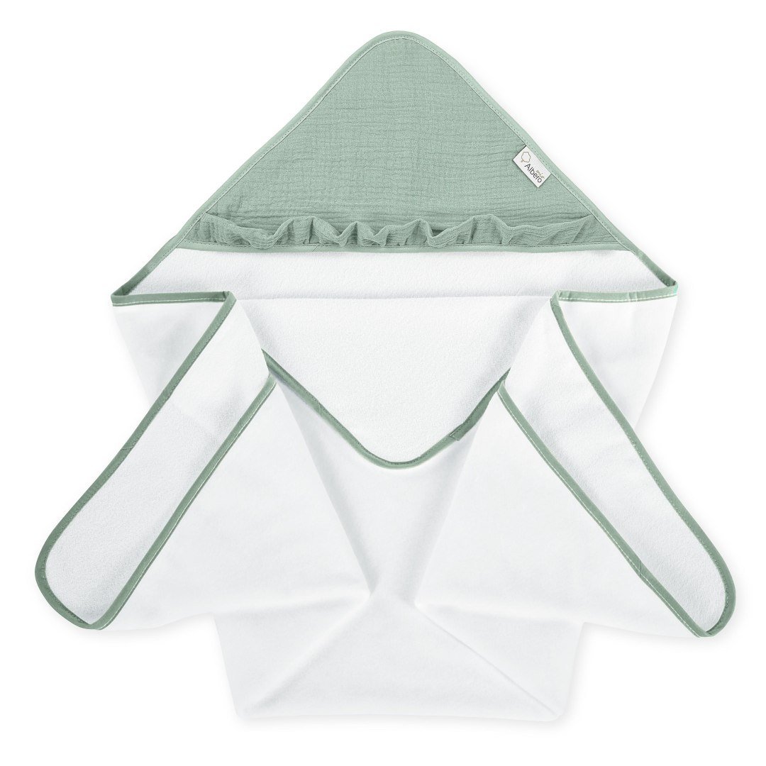 ﻿Okrycie kąpielowe z kapturkiem Cotton color Zieleń CC4