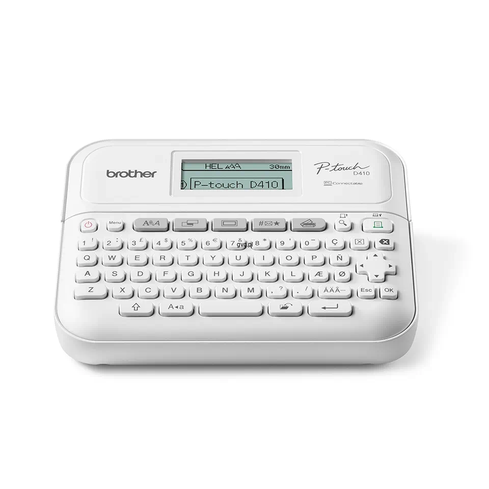 PT-D410 - Biurkowa profesjonalna drukarka etykiet P-touch z szerokością taśmy TZe do 18mm