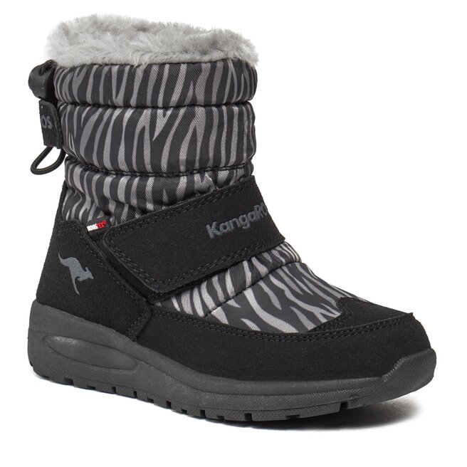 Śniegowce KangaRoos K-Pe Marty Rtx 18935 000 5104 Jet Black/Zebra