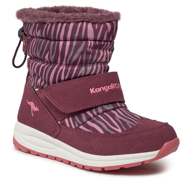 Śniegowce KangaRoos K-Pe Marty Rtx 18935 000 6347 Dk Berry/Zebra