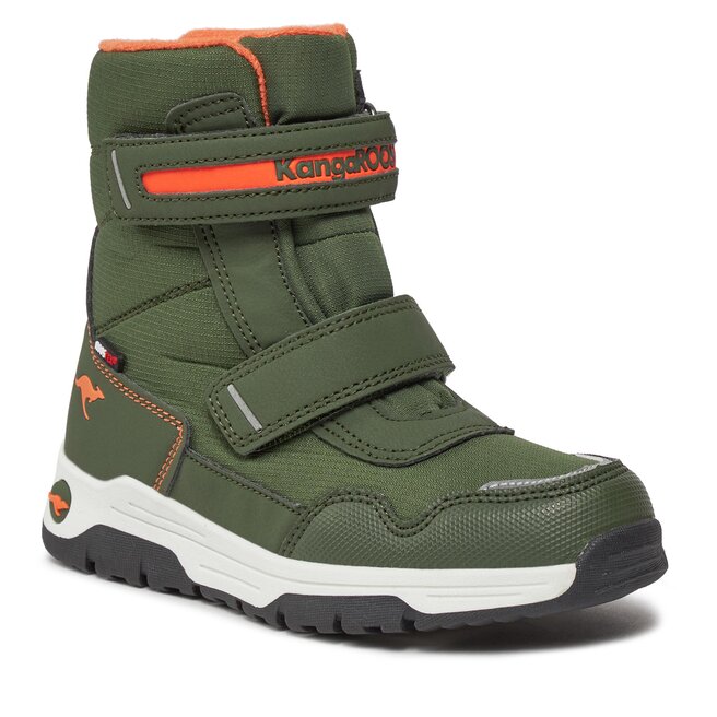 Śniegowce KangaRoos K-Mj Sharp V Rtx 18929 000 8091 Military Green/Neon Orange
