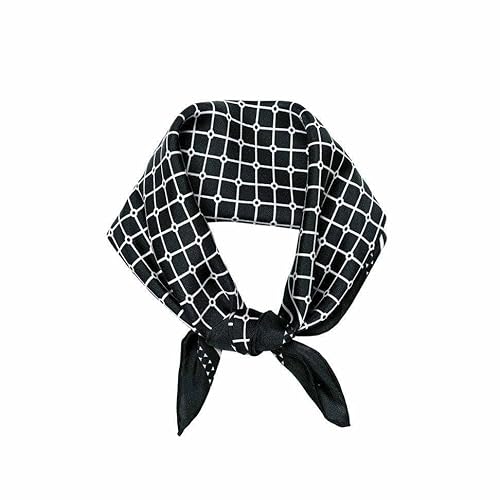 Hermine Hold Jedwabny szalik Hermine, BLACK-BIAŁY