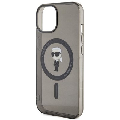 Etui KARL LAGERFELD Hardcase IML Ikonik Magsafe do iPhone 14 6.1 cala Czarny KLHMP14SHFCKNOK