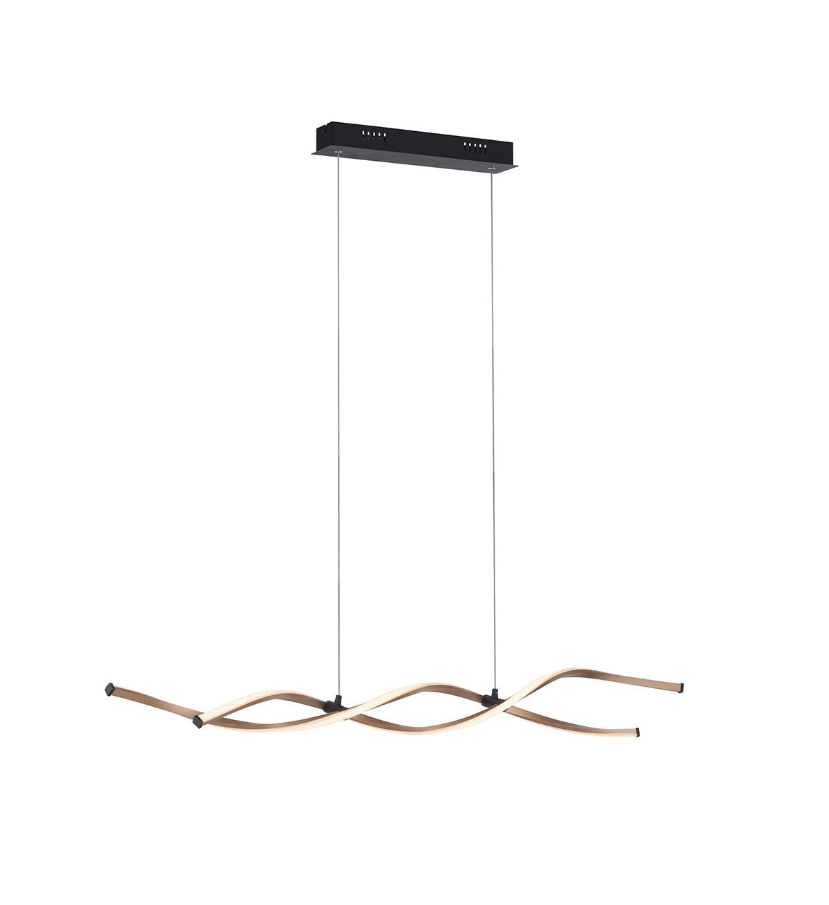 Paul Neuhaus Designerska lampa wisząca złota ze ściemnianą diodą LED - Zina