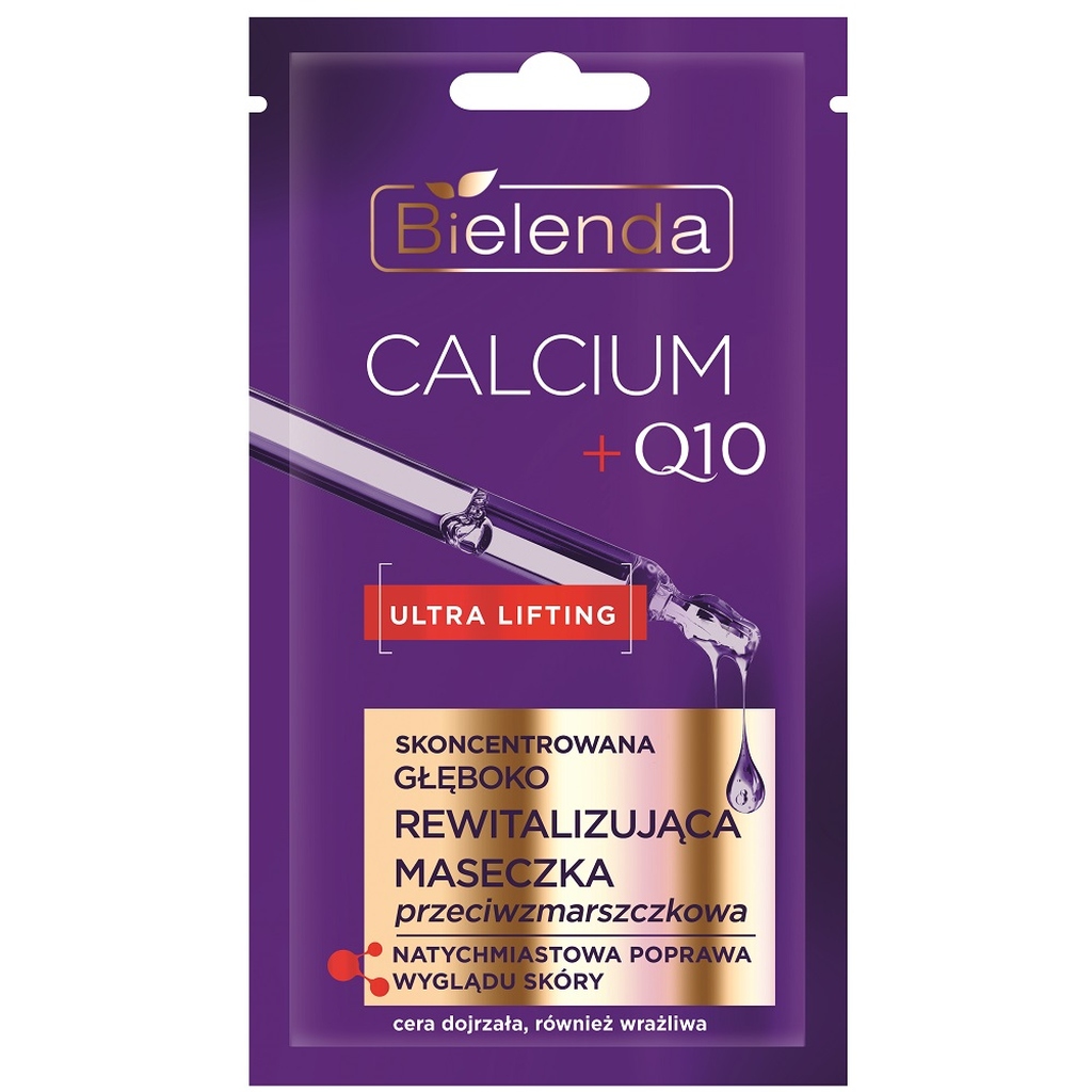 Maska do twarzy Bielenda Calcium + Q10 przeciwzmarszczkowa 8 g (5902169054465)