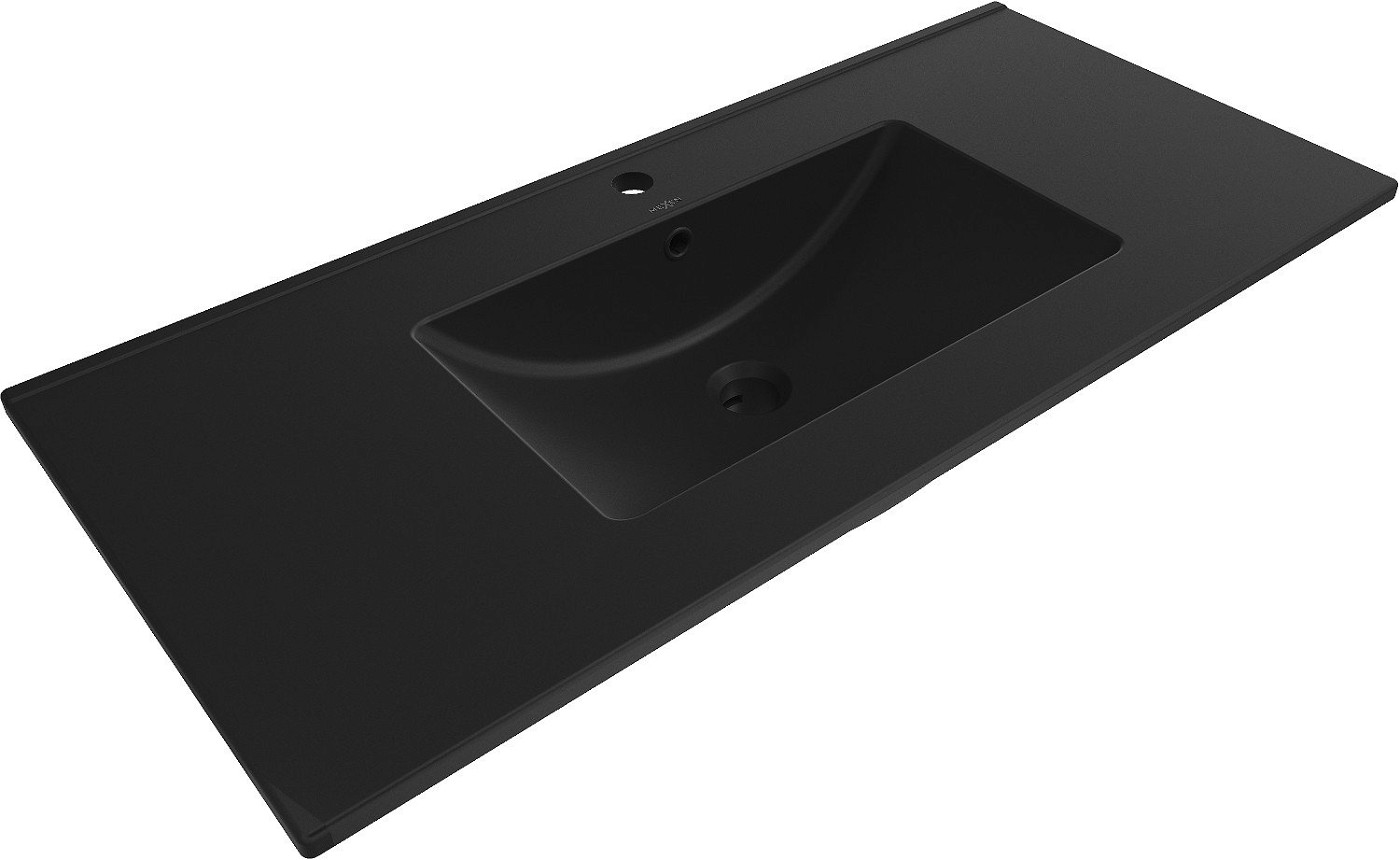 Mexen Atena umywalka wpuszczana w blat 101 x 46 cm, czarna mat - 25011070