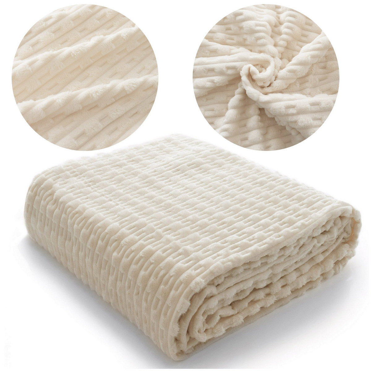 Koc 160x200 Mikrofibra Tłoczona Ivana 04