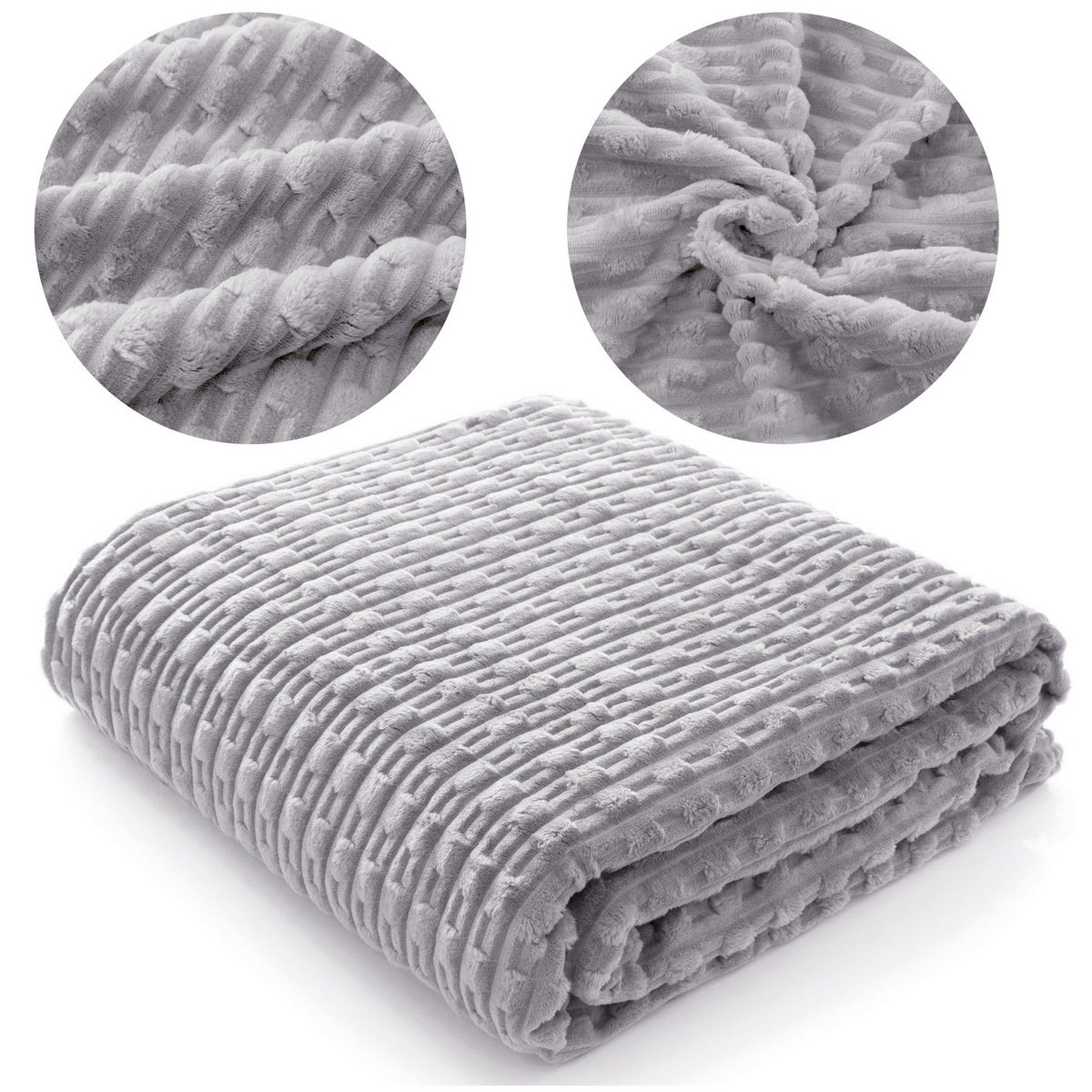 Koc 200x220 Mikrofibra Tłoczona Ivana 10