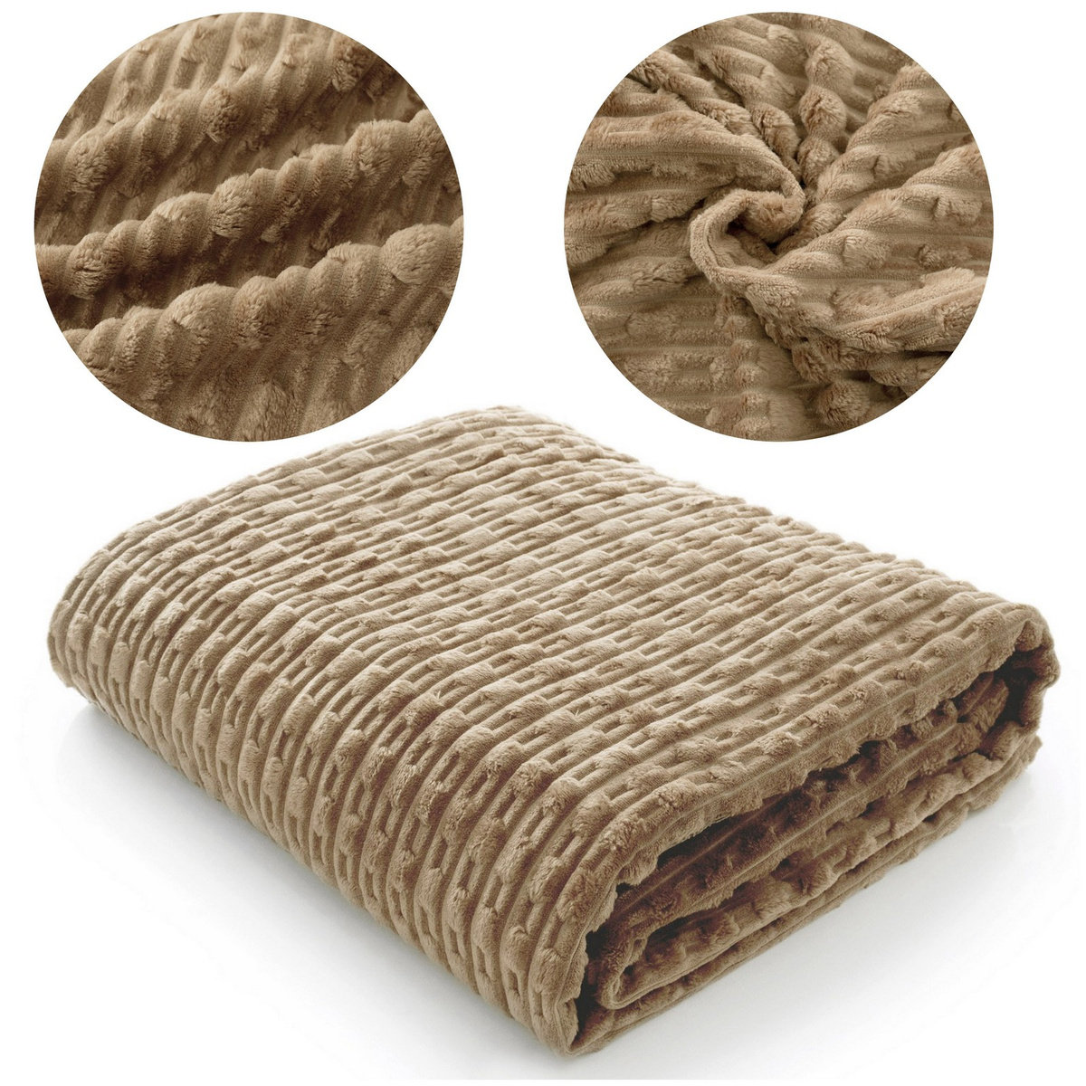 Koc 160x200 Mikrofibra Tłoczona Ivana 07