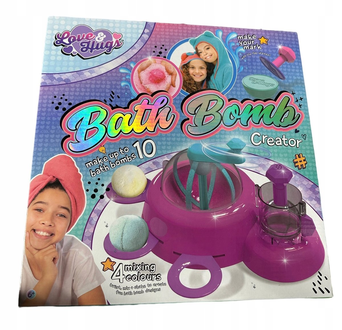 BATH BOMB ZESTAW DO TWORZENIA KUL KĄPIELOWYCH 10 KUL 4 KOLORY