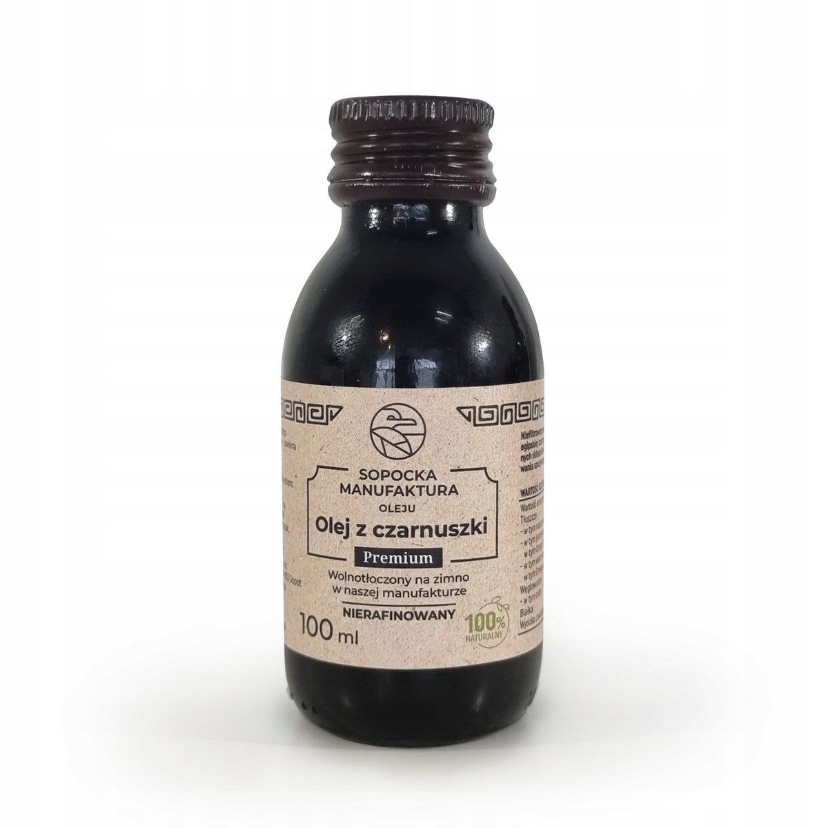 Olej z czarnuszki PREMIUM tłoczony na zimno 100 ml