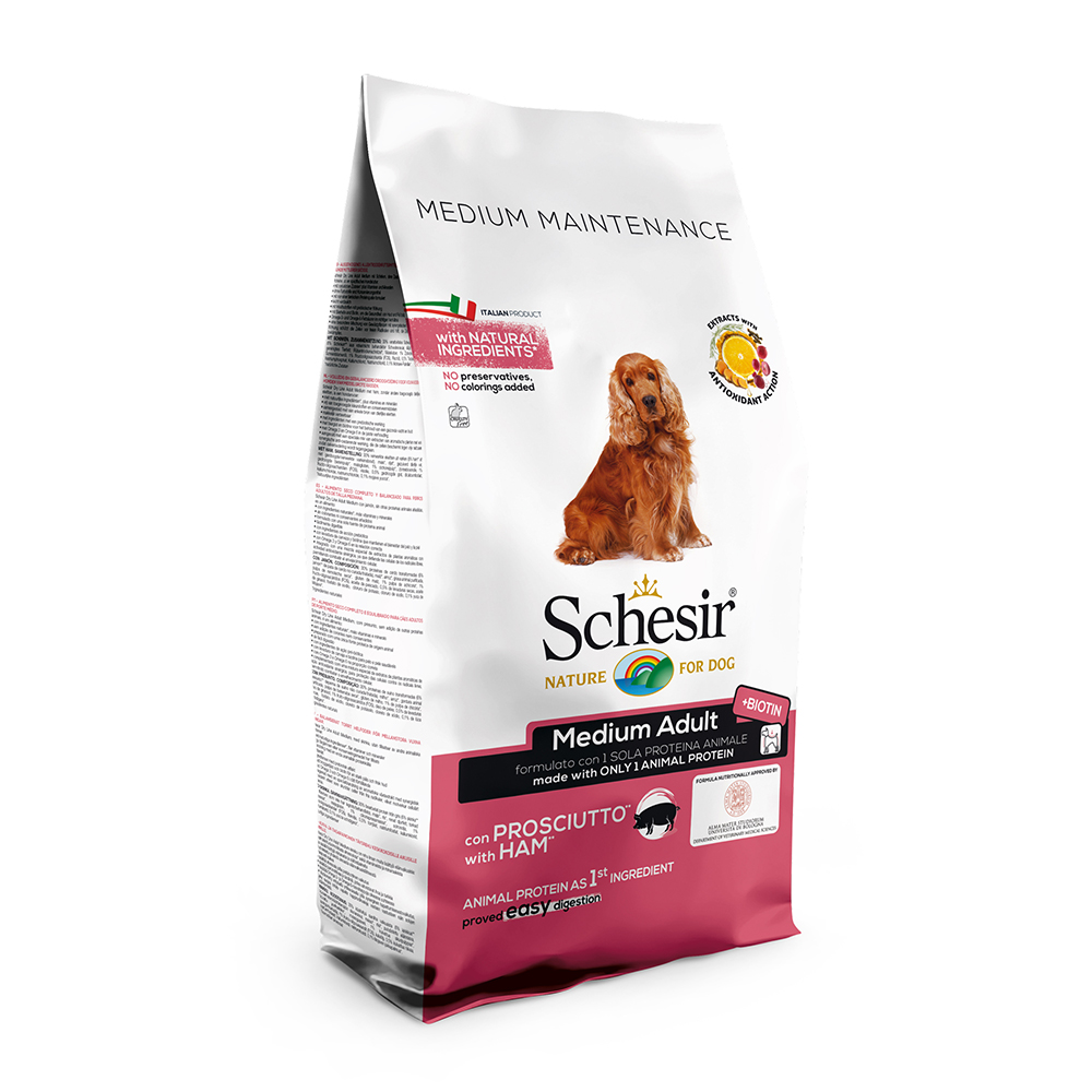 Schesir Dog Dry Medium/Large Maintenance Ham - 12 kg
