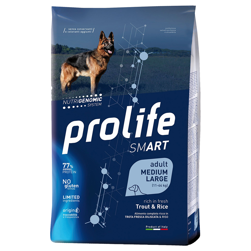 Prolife Dog Smart Adult Medium / Large, pstrąg i ryż 12 kg