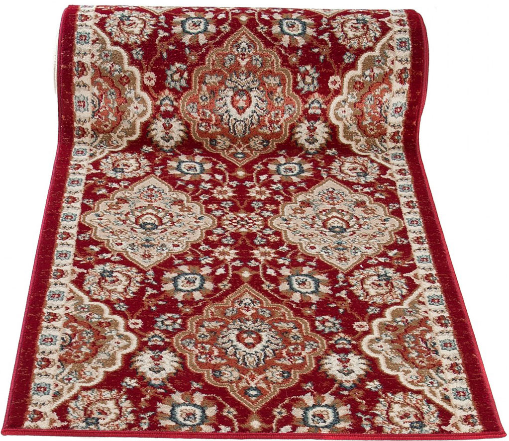 Czerwony elegancki chodnik retro na metry D8-W02