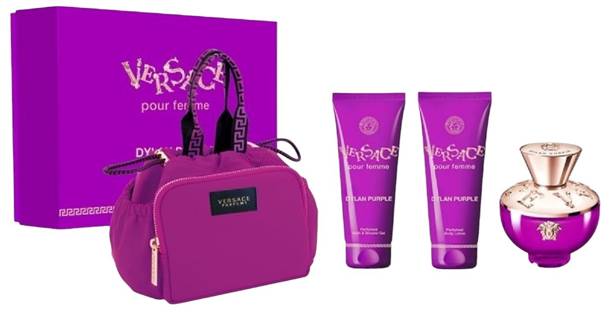 Zestaw prezentowy dla kobiet Versace Dylan Purple Pour Femme Perfumy w sprayu 100 ml 4 elementy (8011003885046)