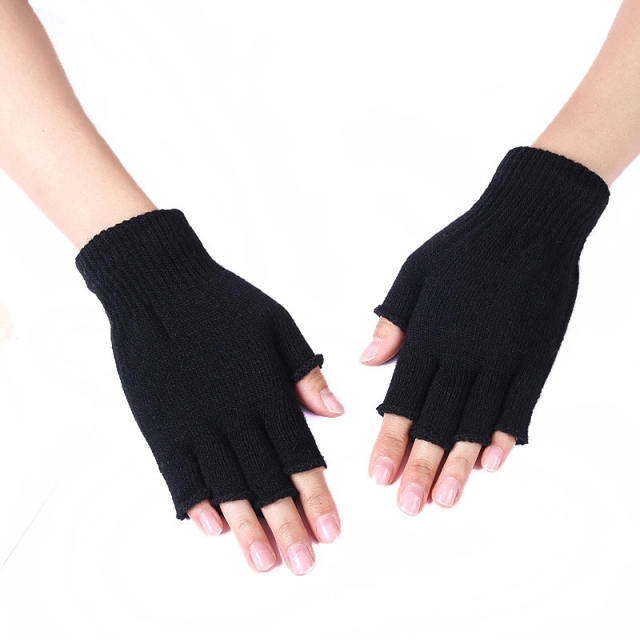 Zdjęcia - Rękawiczki  bez palców MITENKI krótkie gładkie