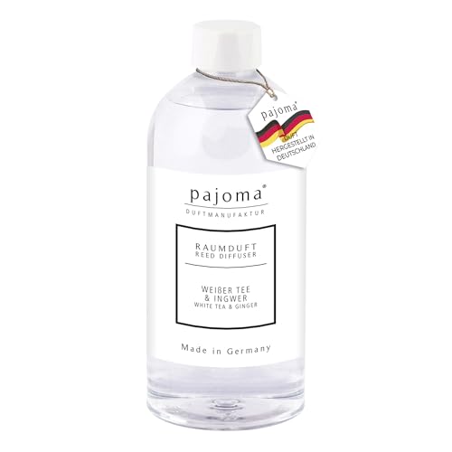 Zapach do pomieszczeń butelka uzupełniająca biała herbata i imbir, 1 opakowanie (1 x 500 ml) firmy pajoma