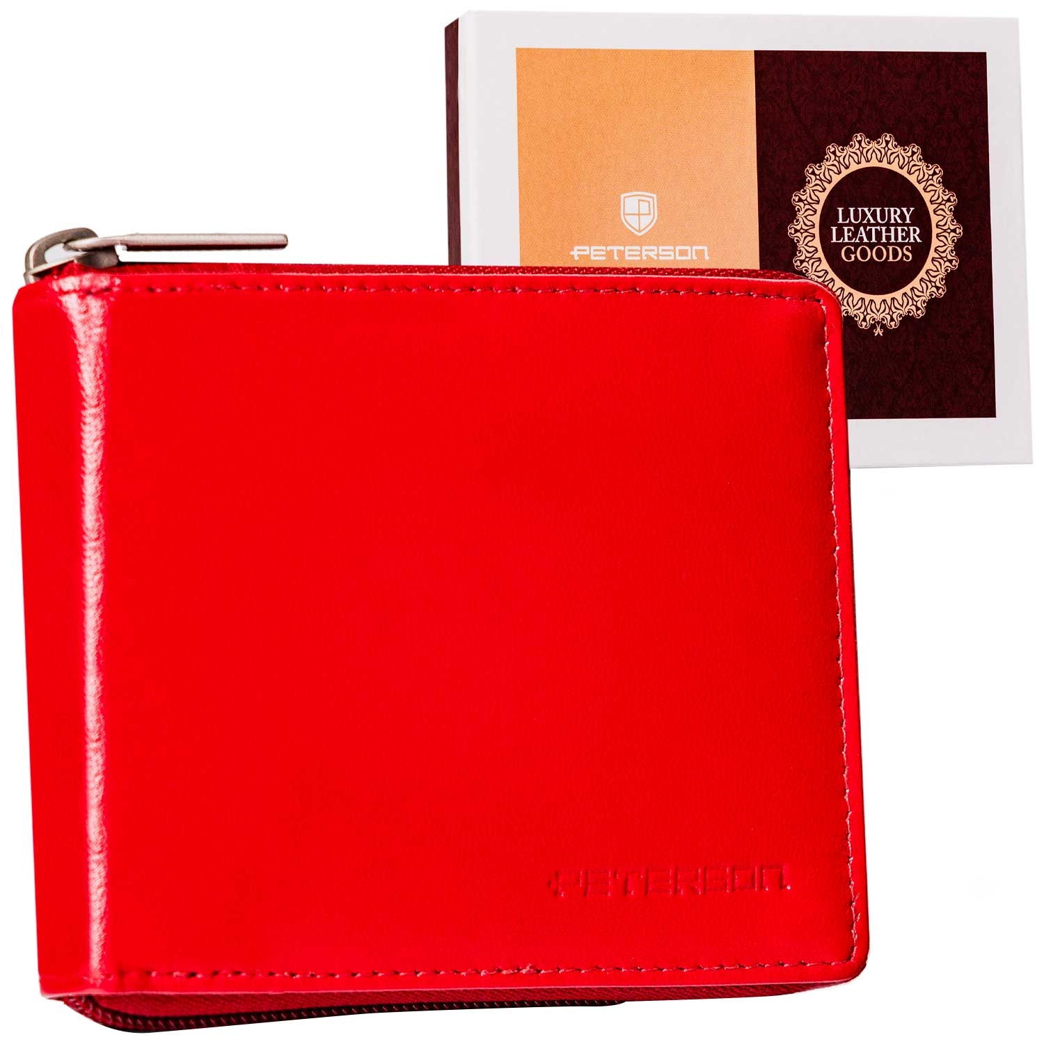 Portfel mały damski na zamek RFID Peterson, 9,5 x 12 x 2,5 cm