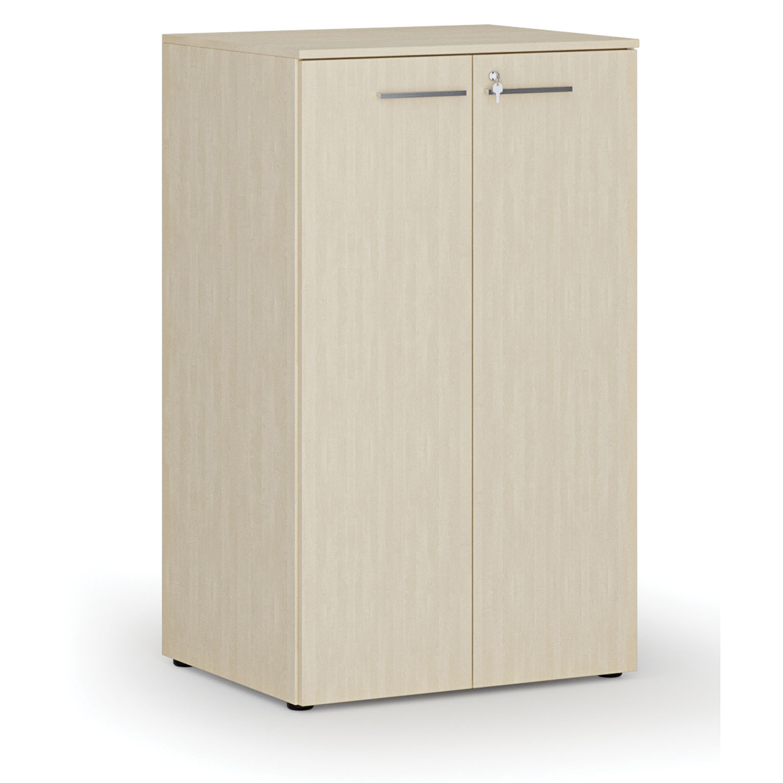 Szafa biurowa z drzwiami PRIMO WOOD, 3 półki, 1335 x 800 x 640 mm, brzoza