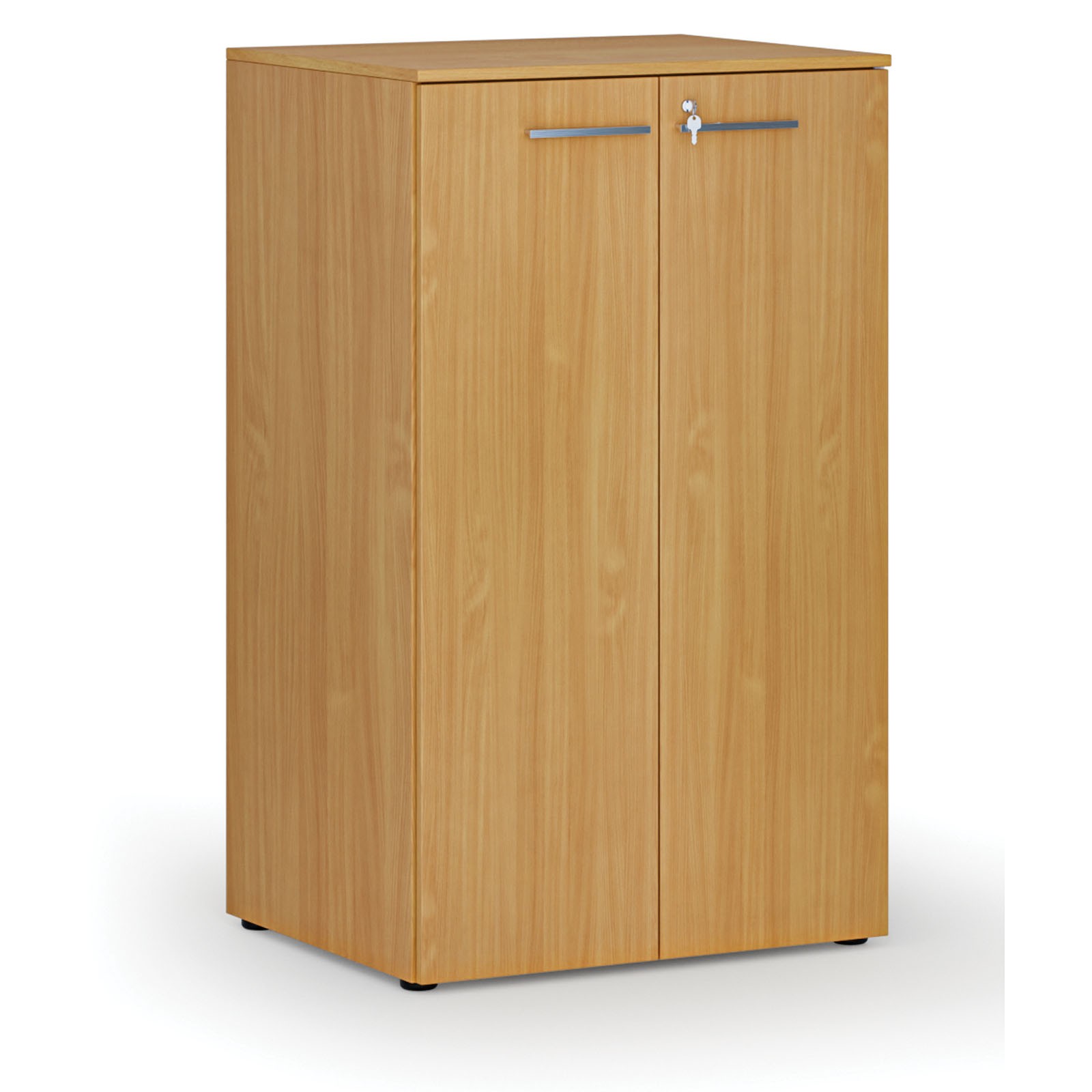 Szafa biurowa z drzwiami PRIMO WOOD, 3 półki, 1335 x 800 x 640 mm, buk