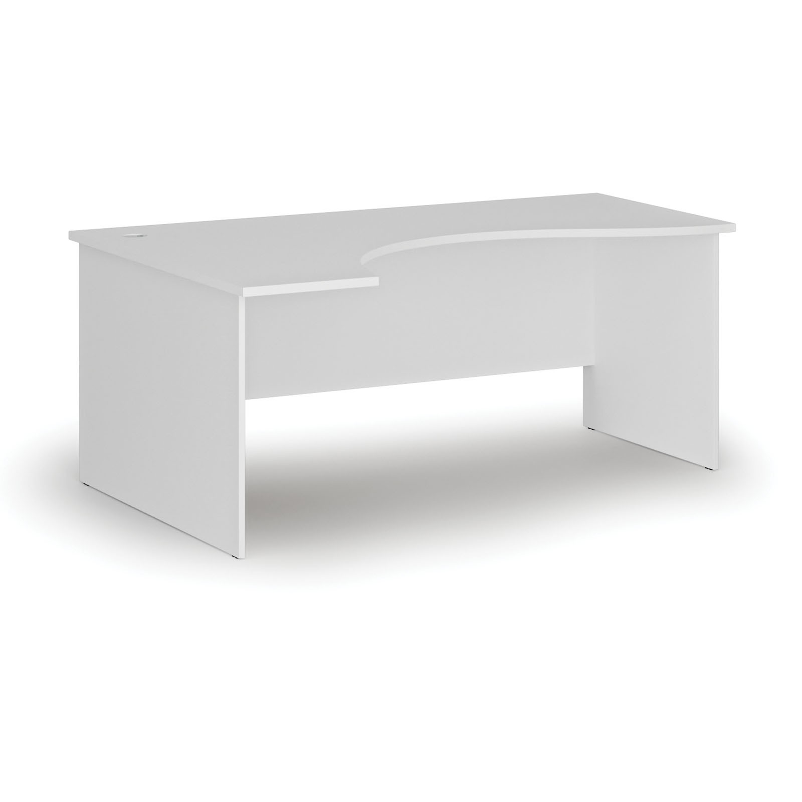 Biurko narożne PRIMO WHITE, 1800 x 1200 mm, lewe, białe