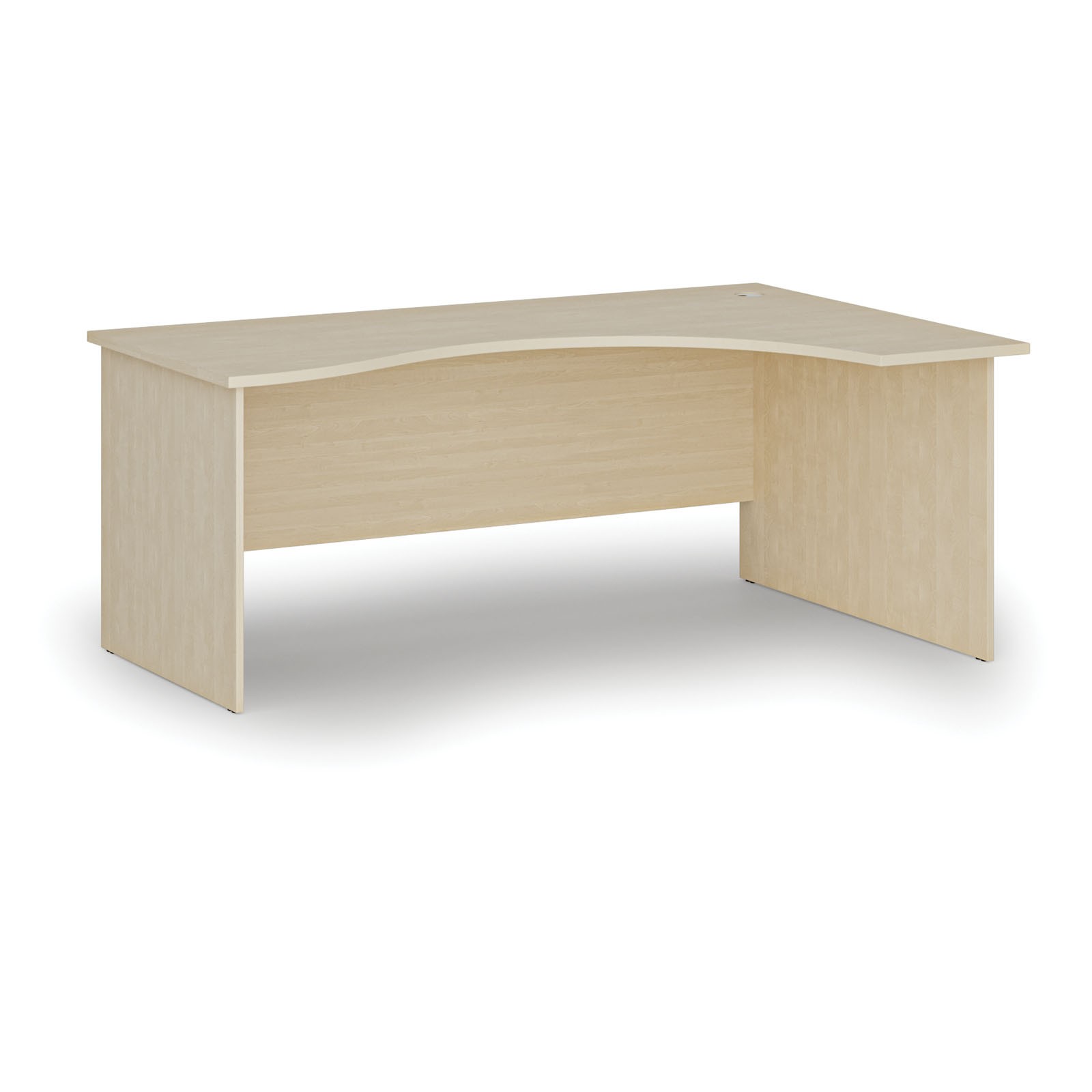 Biurko narożne PRIMO WOOD, 1800 x 1200 mm, prawe, brzoza