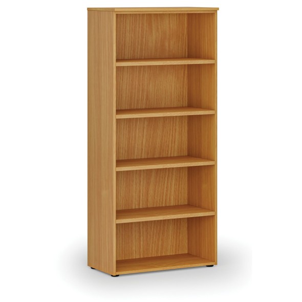 Regał biurowy PRIMO WOOD, 1781 x 800 x 420 mm, buk