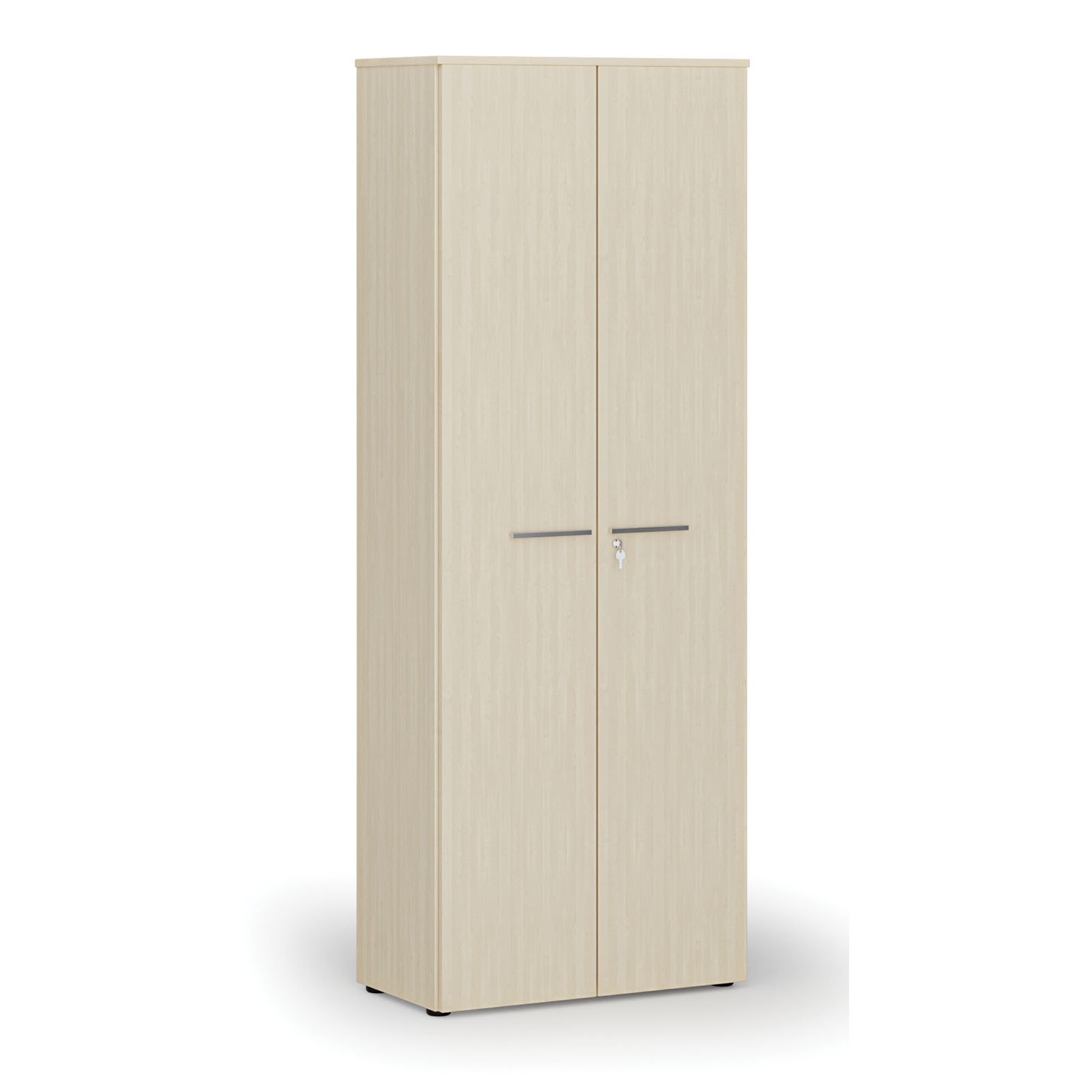 Szafa biurowa z drzwiami PRIMO WOOD, 2128 x 800 x 420 mm, brzoza
