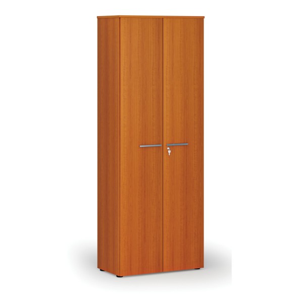 Szafa biurowa z drzwiami PRIMO WOOD, 2128 x 800 x 420 mm, wiśnia