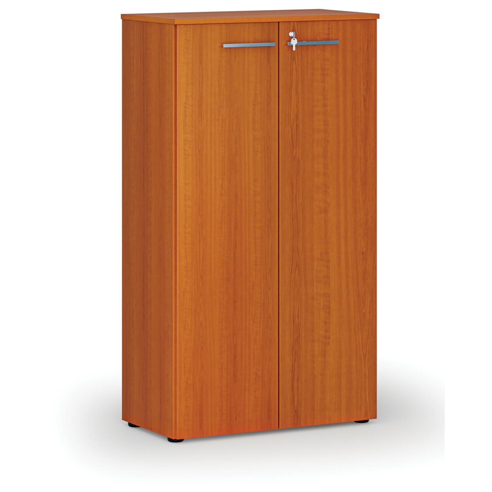 Szafa biurowa z drzwiami PRIMO WOOD, 1434 x 800 x 420 mm, wiśnia