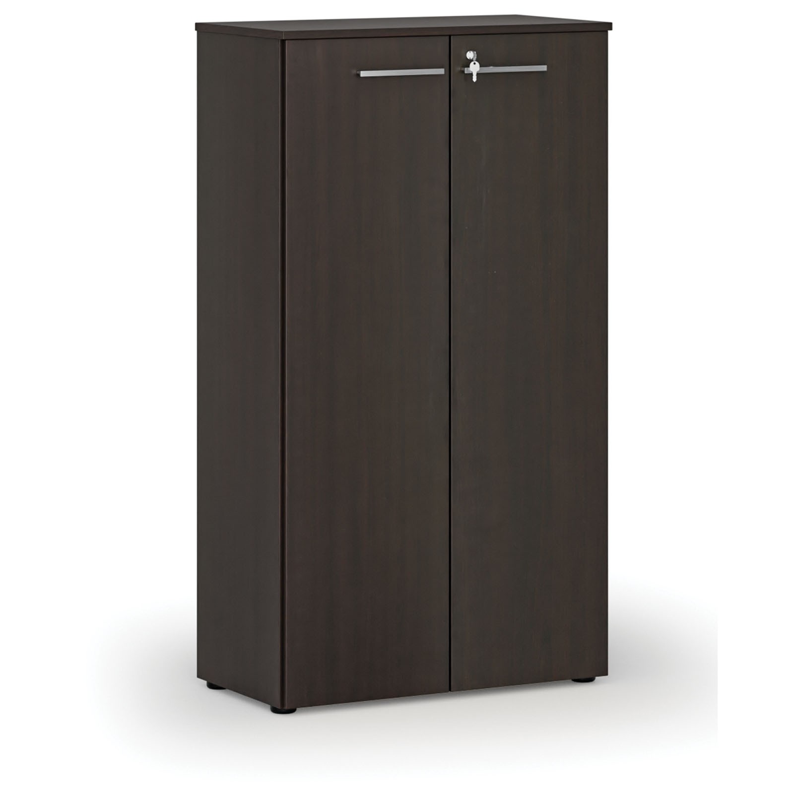 Szafa biurowa z drzwiami PRIMO WOOD, 1434 x 800 x 420 mm, wenge