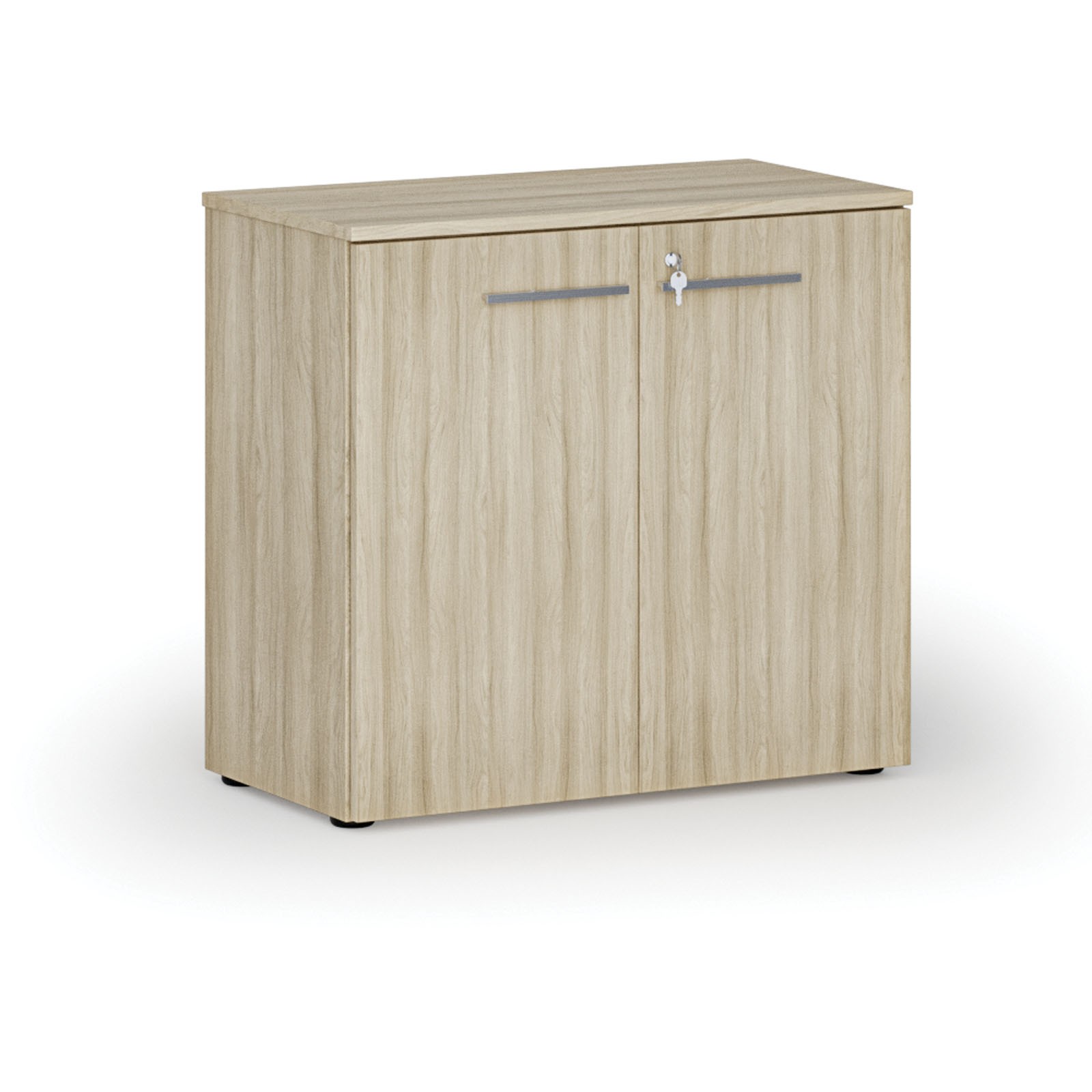 Szafa biurowa z drzwiami PRIMO WOOD, 740 x 800 x 420 mm, dąb naturalny