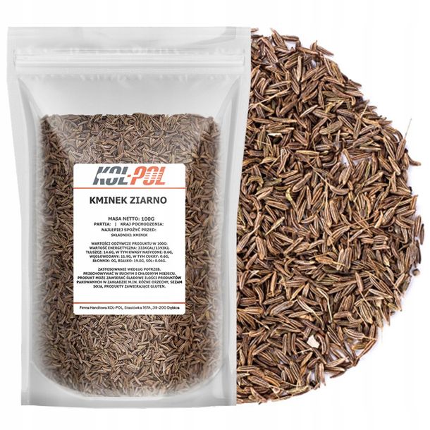 KMINEK ZIARNO 100g Nasiona kminu naturalny jakość