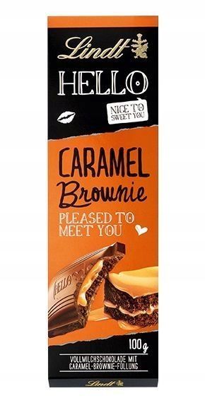 LINDT HELLO Carmel Brownie czekolada z nadzieniem 100 g