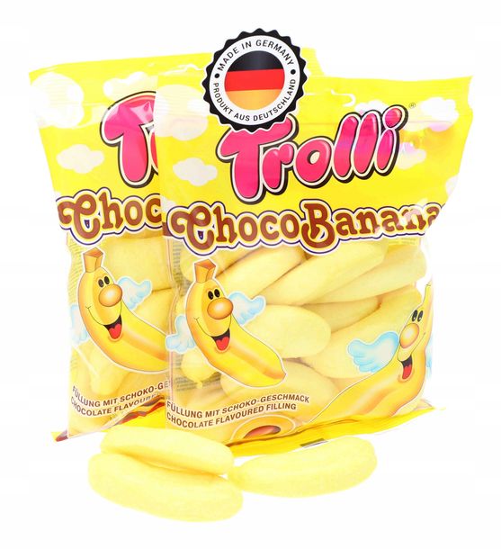 Trolli, pianki o smaku bananowym Choco Bananas, 150 g