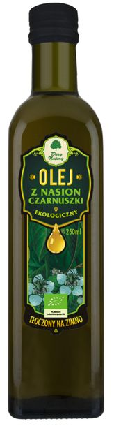 Olej z nasion czarnuszki tłoczony na zimno BIO 250ml (Dary Natury)