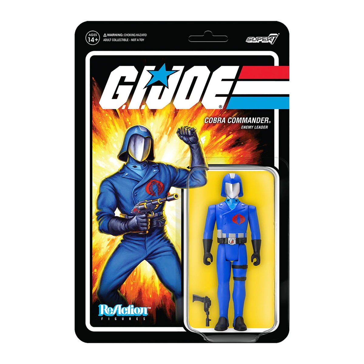 SUPER7 - GI JOE ReAction Wave 1 - Cobra Commander, wielokolorowy (RE-GIJOW1A-CCO-)