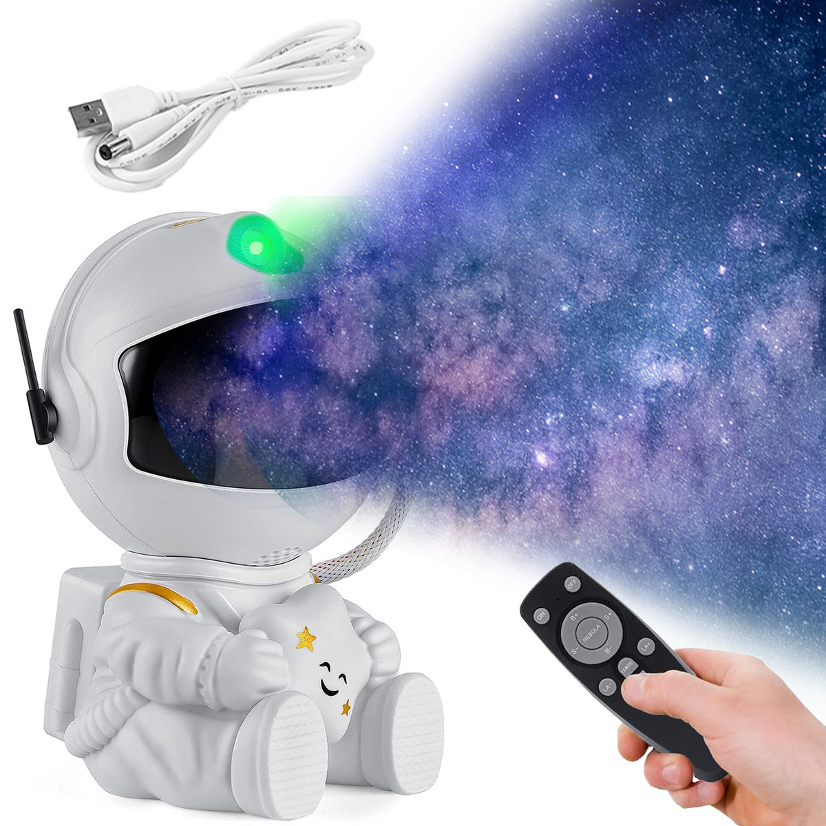 Lampka Nocna LED Projektor Rzutnik GWIAZD Nieba ASTRONAUTA Dla Dzieci PILOT TYD-YHY-002