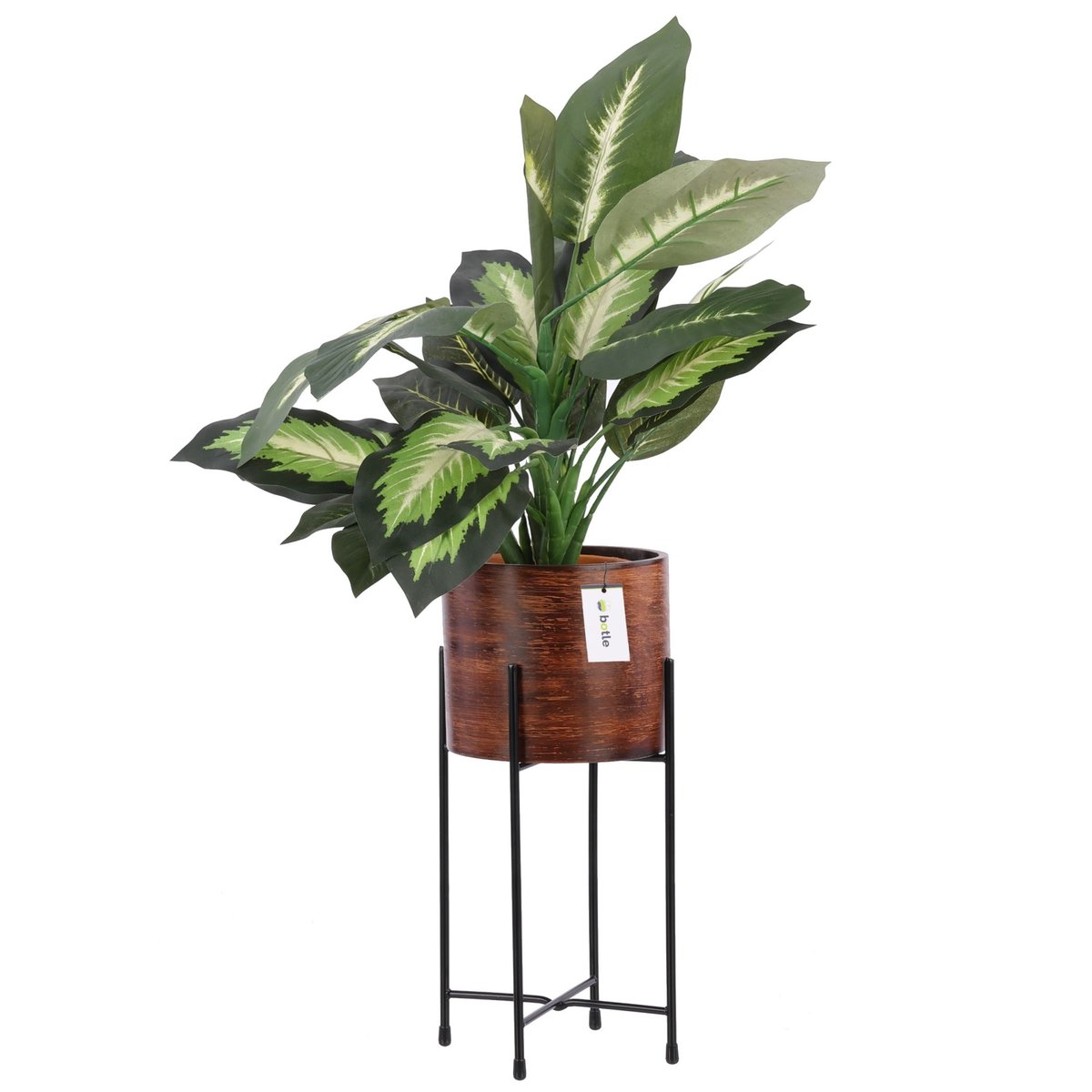 Doniczka Stojak H 44 cm Ciemne drzewo Ceramika