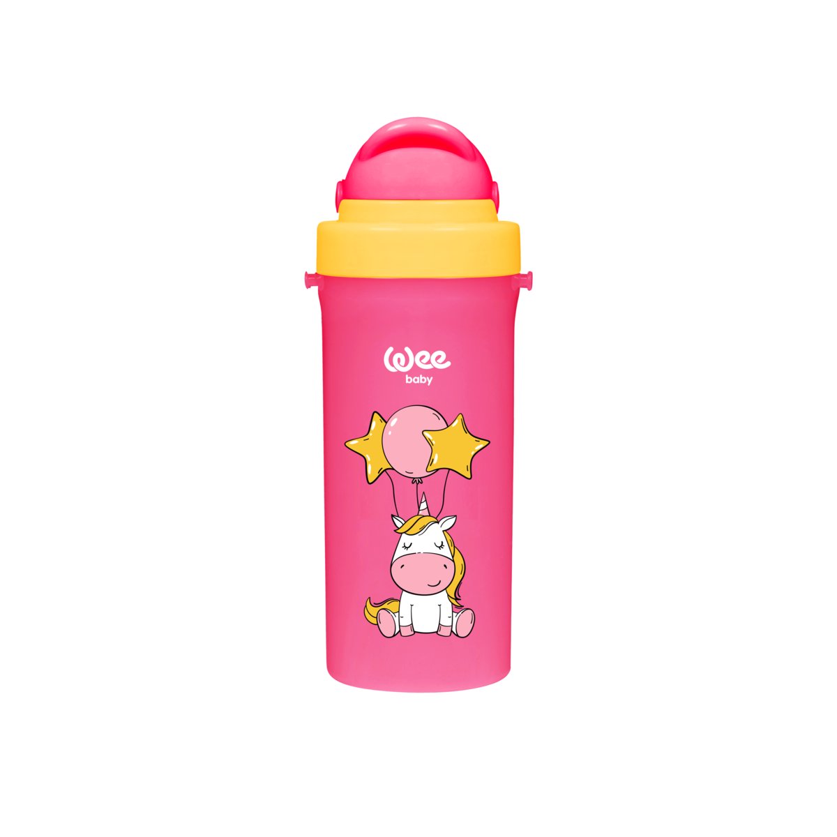 WEE BABY KUBEK ZE SŁOMKĄ 300ML RÓŻOWY