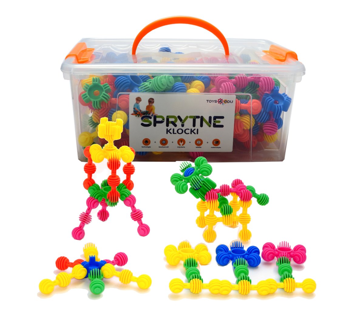 Sprytne Klocki. Elastyczne Klocki Konstrukcyjne 120 Elementów Toys4Edu
