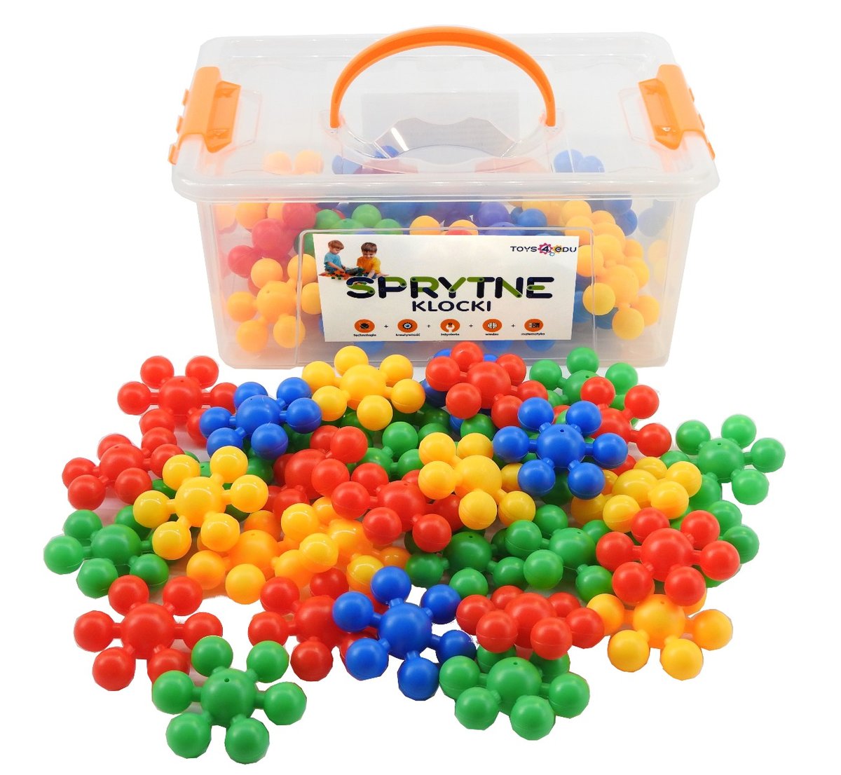 Sprytne Klocki. Kwiatki Konstrukcyjne 58 Elementów Toys4Edu