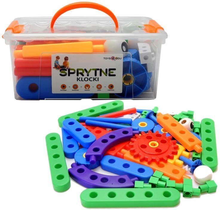 Sprytne Klocki. Klocki Konstrukcyjne Do Skręcania 72 Elementy Toys4Edu