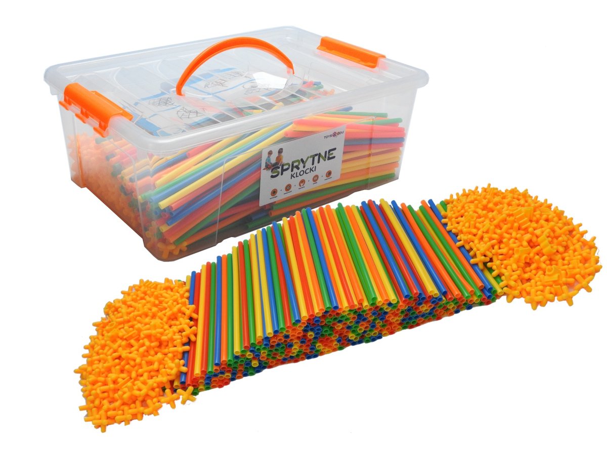 Sprytne Klocki. Słomki Konstrukcyjne 800 Elementów Toys4Edu