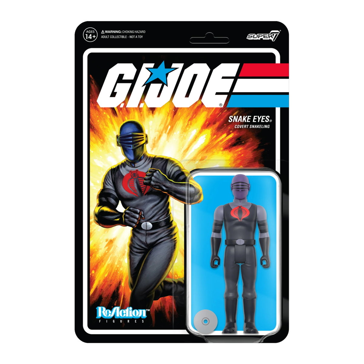 SUPER7 – GI Joe Snake Eyes (Piramida Ciemności) 3,75 cala Figura reakcji