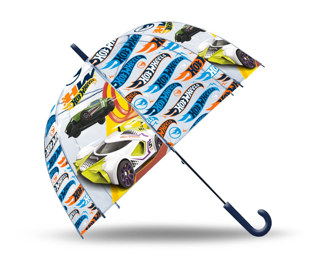 Kids Euroswan, parasolka przezroczysta HOT WHEELS 19cali hw0007