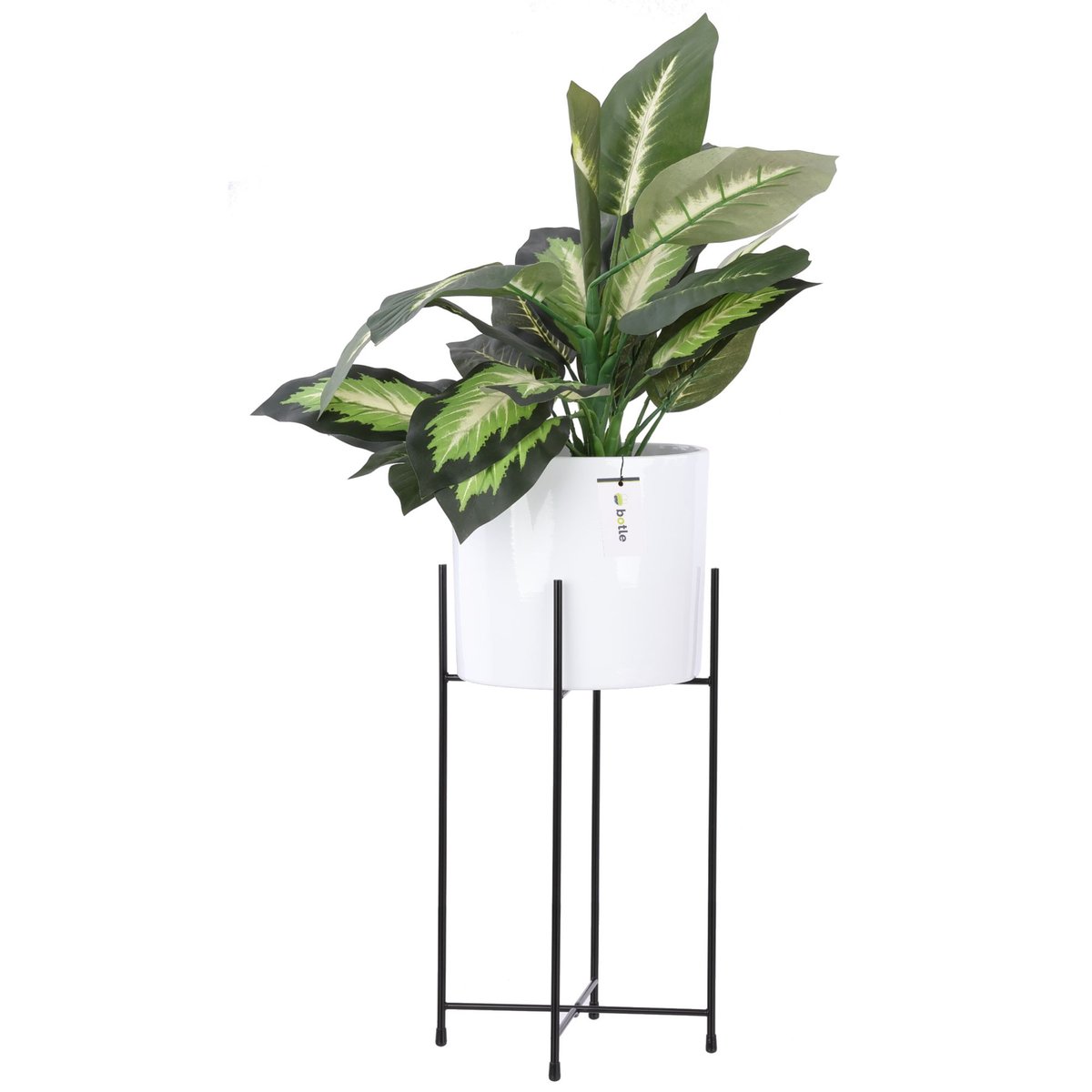 Doniczka Stojak H 44 cm Biały Ceramika