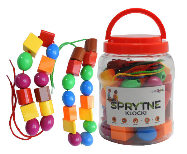 Sprytne Klocki. Koraliki Do Nawlekania 40 Elementów Toys4Edu